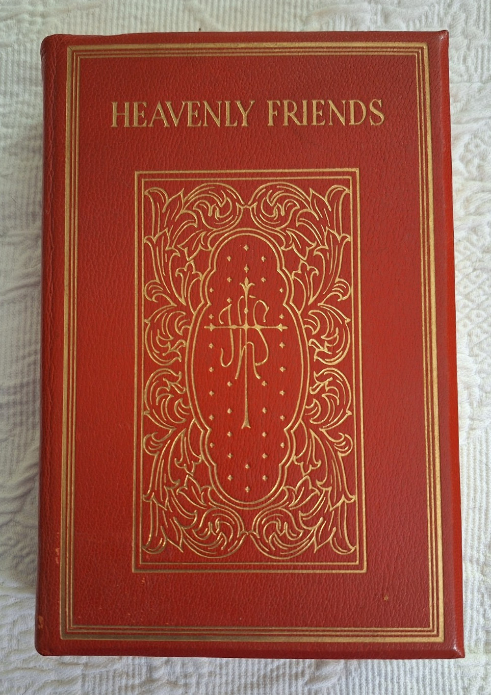 HEAVENLY FRIENDS by ROSALIE MARIE LEVY ST PAULS EDITIONS 1958 Red Leather HC
