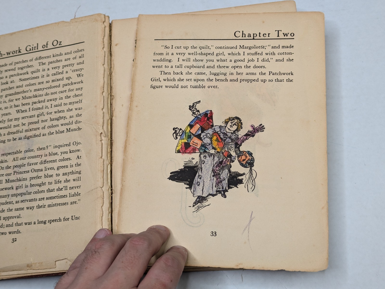 (Rough) HARDCOVER BOOK THE PATCHWORK GIRL OZ L FRANK BAUM 1913 Book