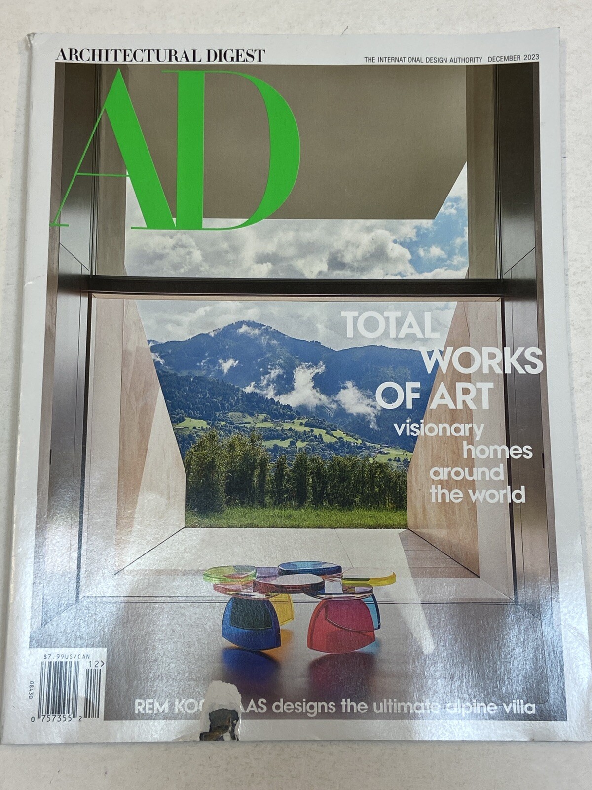 Architectural Digest Magazine Dec 2023 Total Works of Art Rem Koolhaas Yana Peel