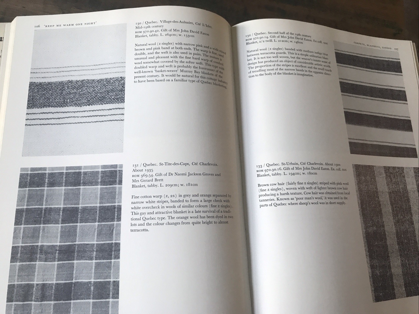 Keep Me Warm One Night: Early Handweaving in Eastern Canada,K. Burnham, 1973