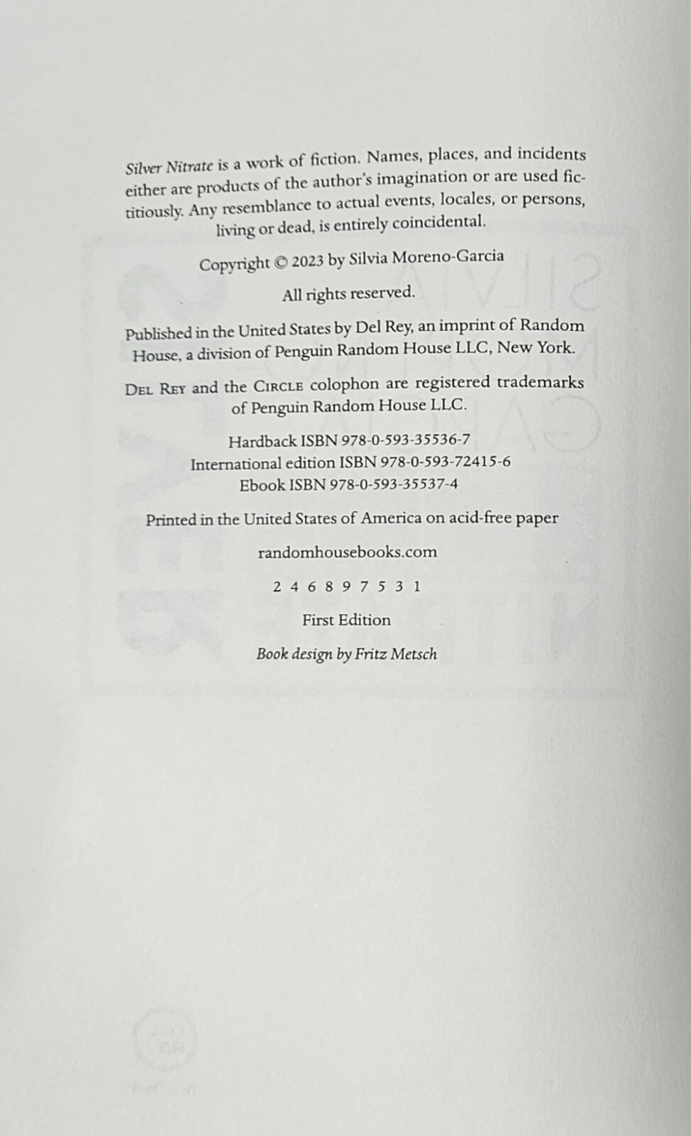 Silver Nitrate – Signed, First Edition