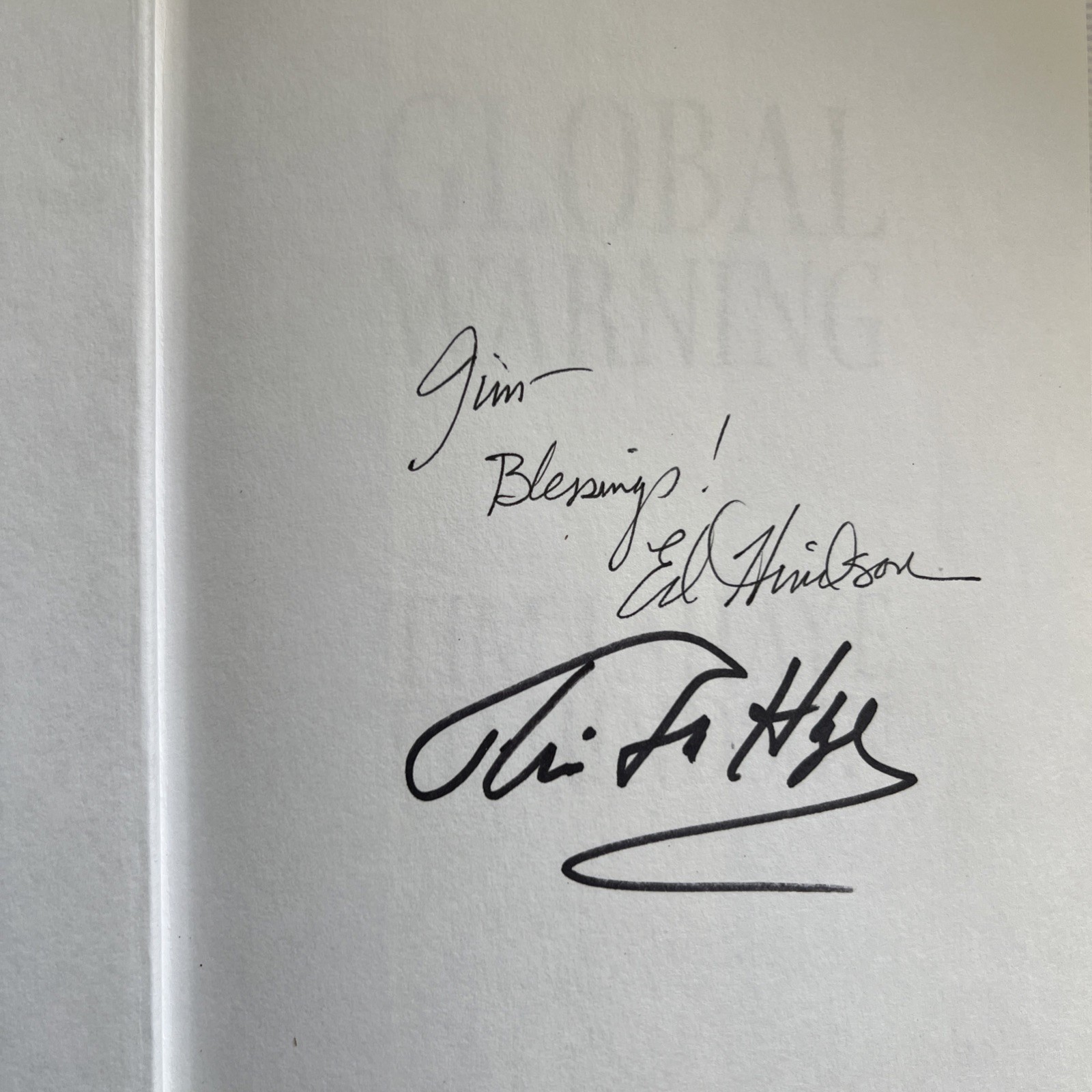 SIGNED 2x Global Warning Are We On The Brink Of World War 3 Tim LaHaye HC Book