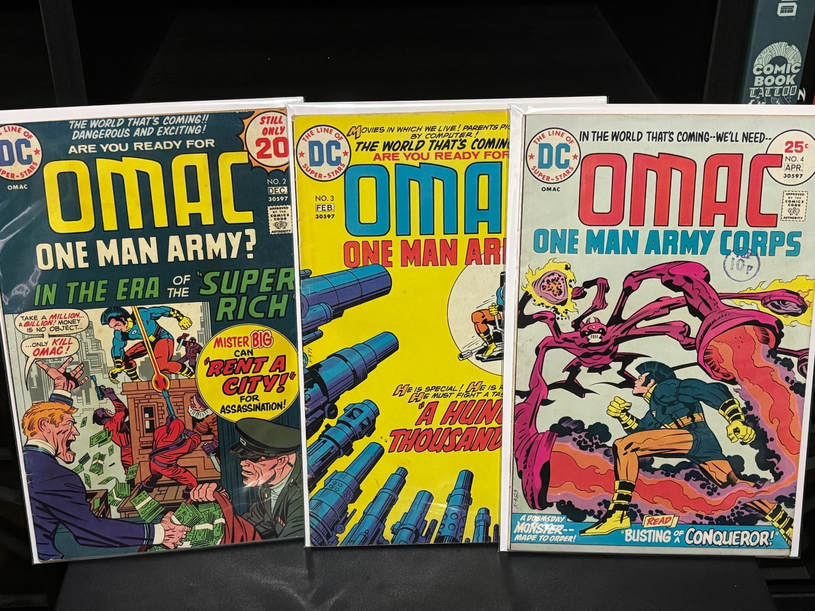 OMAC #2 #3 #4 (1974) 1st Print Jack Kirby DC Comics
