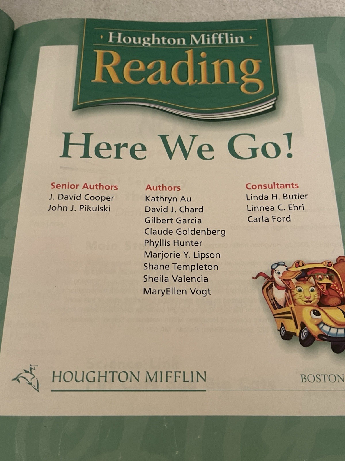 Houghton Mifflin Reading Grade 1 Bundle of 3 titles 2005 Level 1.1, 1.2, 1.4