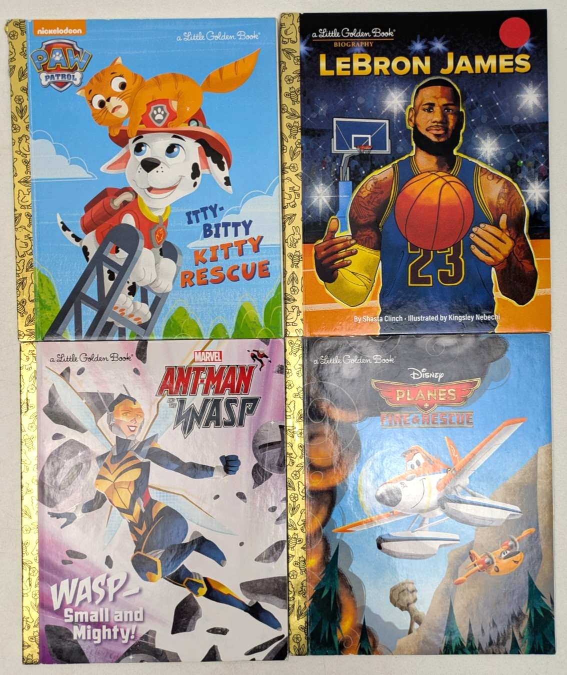 Little Golden Books Mixed Lot Of 35 Modern ~ Star Wars Marvel Biography Disney