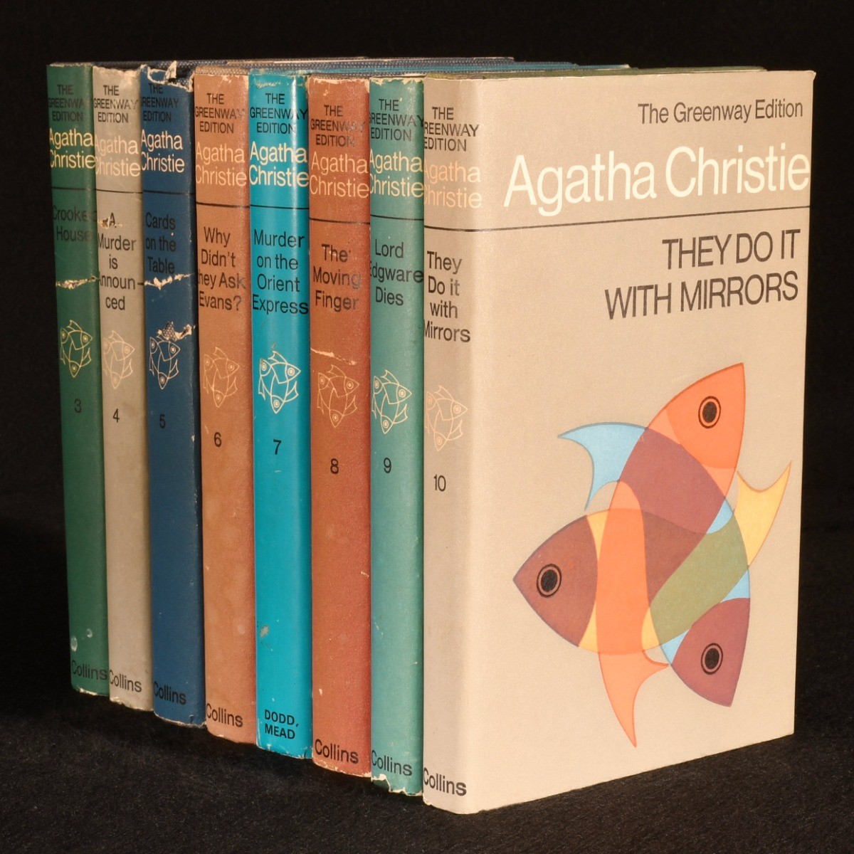 1967-80 8vols The Works of Agatha Christie Greenway Edition Dust Wrappers