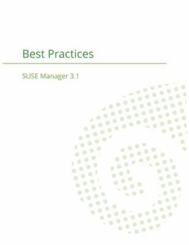 SUSE Manager 3.1: Best Practices Guide, Brand New, Free shipping in the US