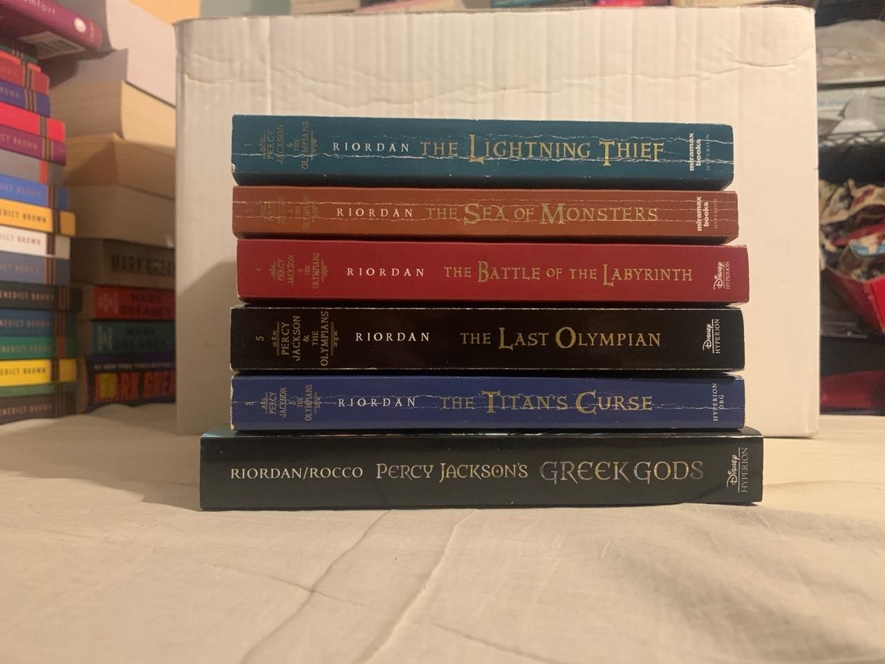 Percy Jackson and the Olympians Series 1-5 Rick Riordan The Lightning Thief + 1