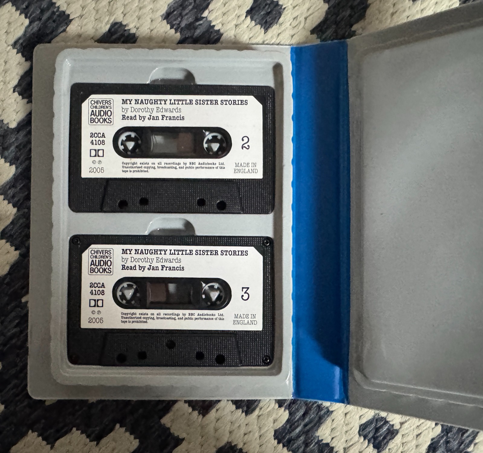 AUDIO BOOK Dorothy Edwards MORE NAUGHTY LITTLE SISTER STORIES on 2 x cassettes