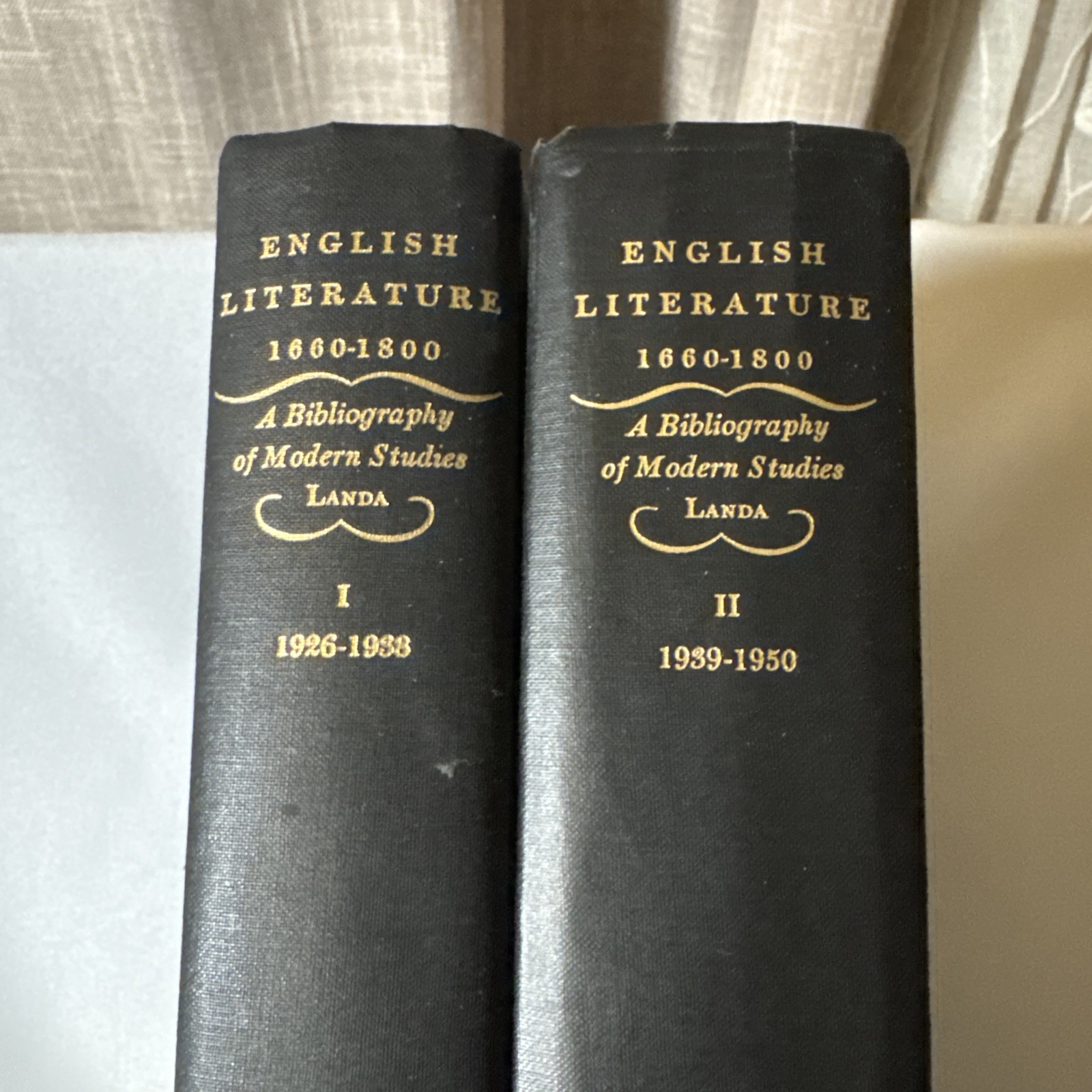English Literature | 1660-1800 | Bibliography of Modern Studies Landa | 1952 |