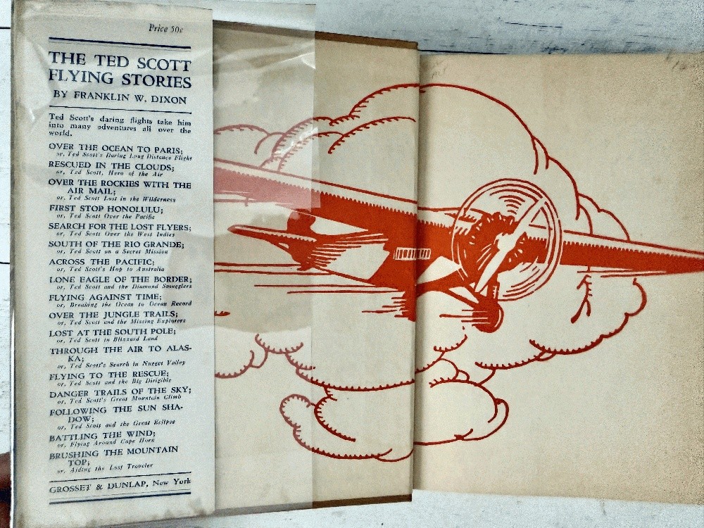 Ted Scott Flying Stories #1 Over the Ocean to Paris Lindbergh Aviation 1934 HCDJ