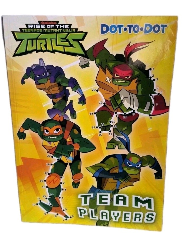 Rise of the Teenage Mutant Ninja Turtles Team Players Dot to Dot Coloring Book