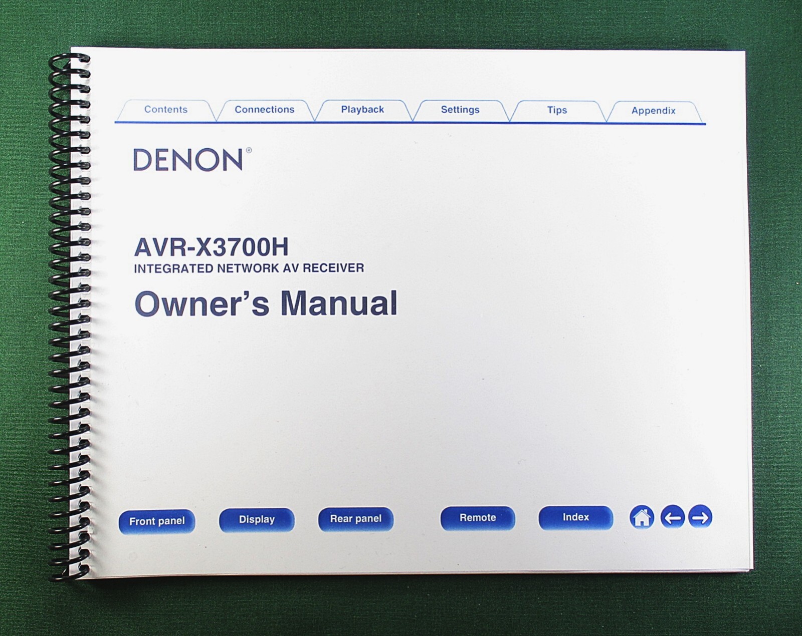 Denon AVR-X3700H Instruction Manual: Full Color 313 Pages & Protective Covers!