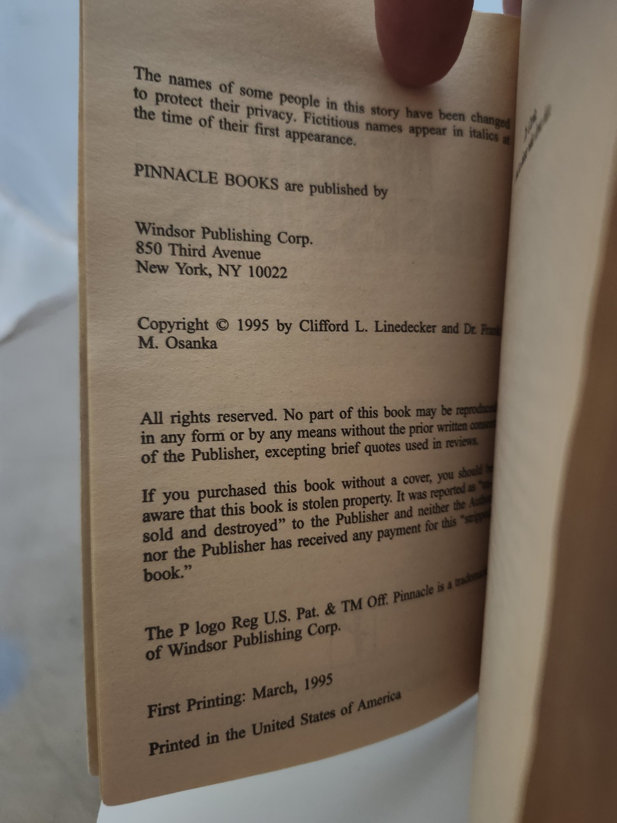 RARE | Deadly Obsessions by Clifford Linedecker | Carla Lenz True Crime MMPB
