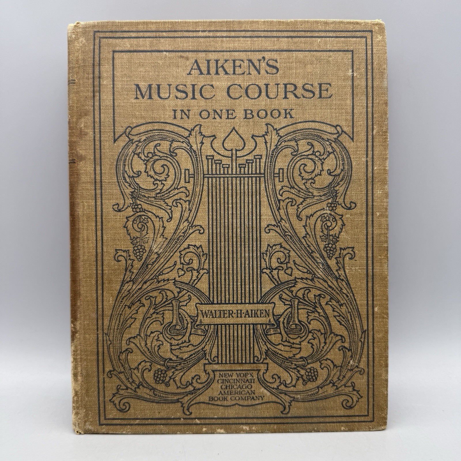 Aiken’s Music Course In One Book by Walter H. Aiken Hardcover 1908 Antique