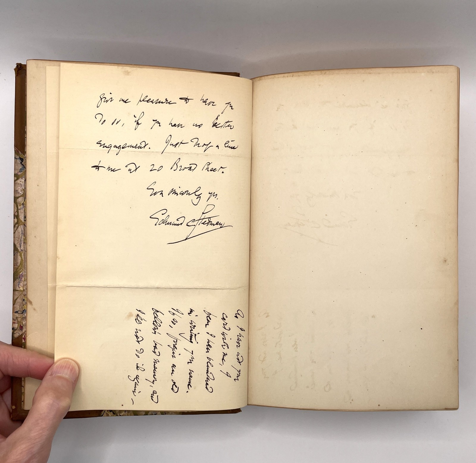 SIGNED Letter Edmund Clarence Stedman 1901 Poetical Works Leather