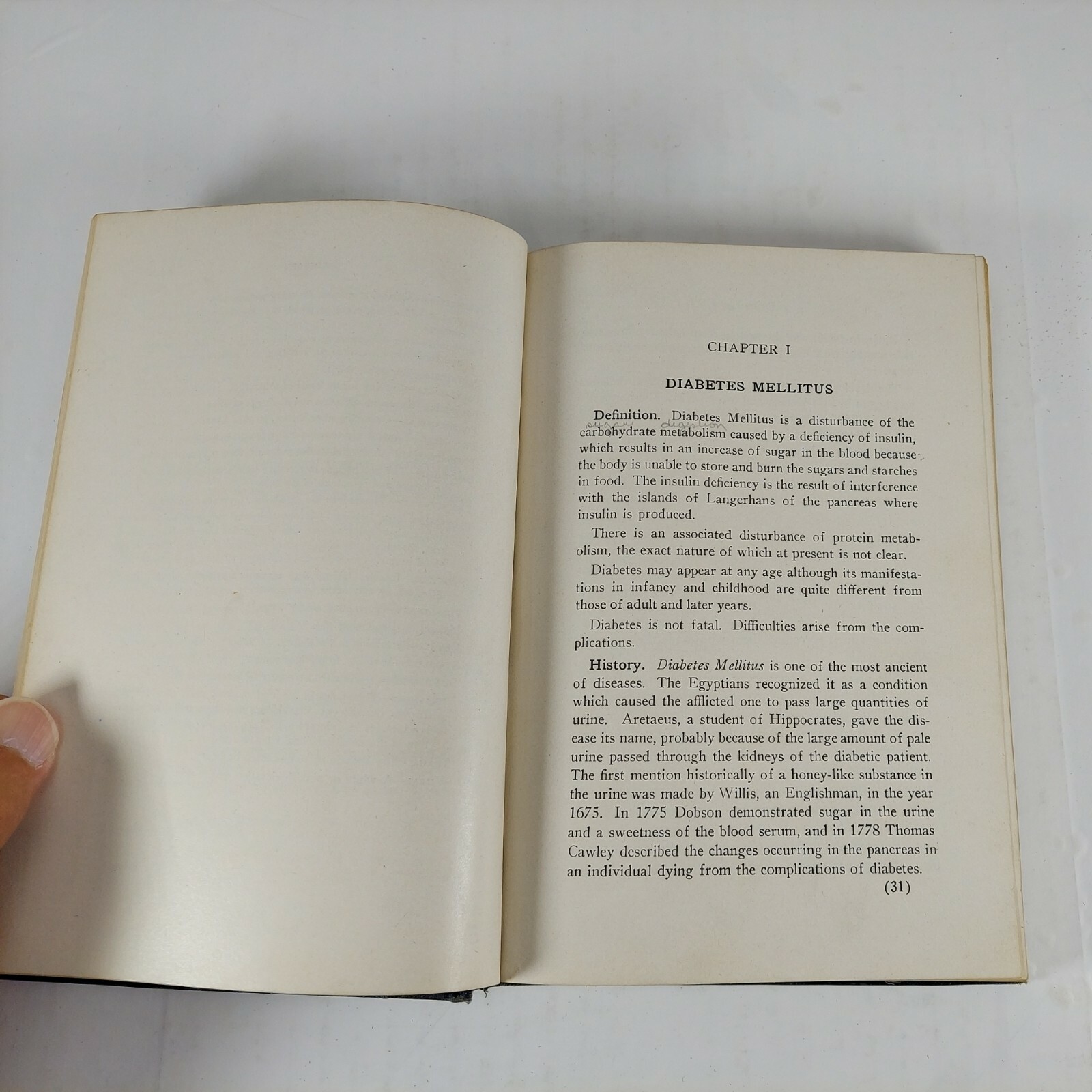 Diabetes 3rd Ed. Revised & Illustrated, 1944 by Edward Bortz HC Ex-Library