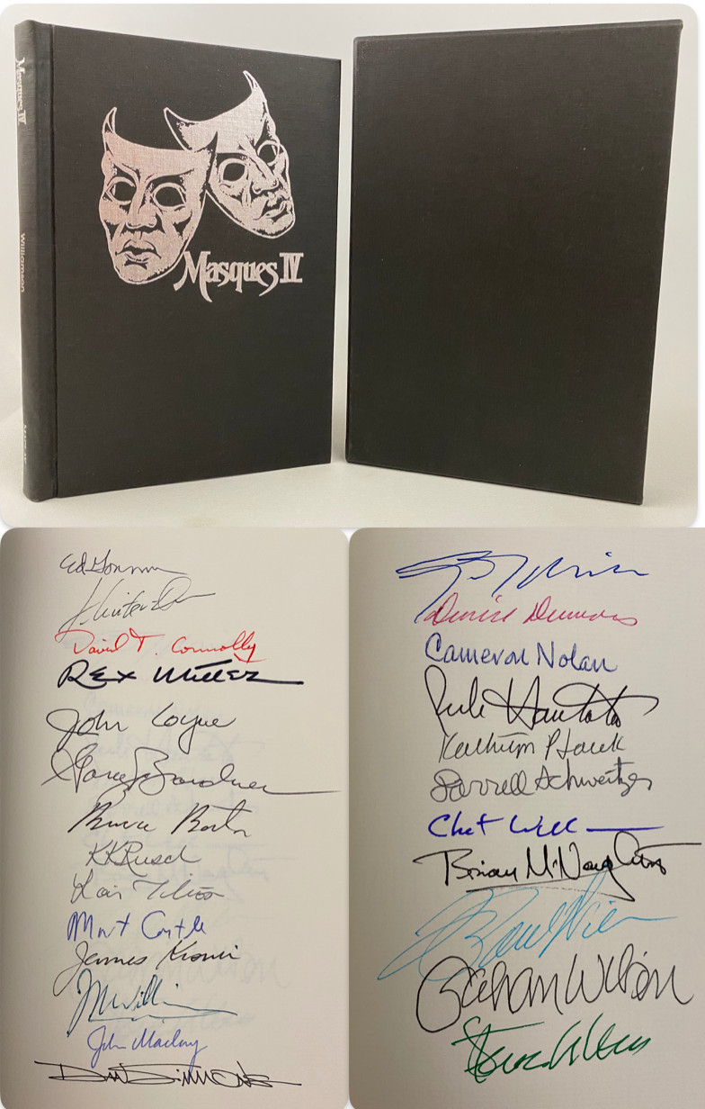 SIGNED J N Williamson LIMITED #569 MASQUES IV hardcover slipcase VG Dan Simmons