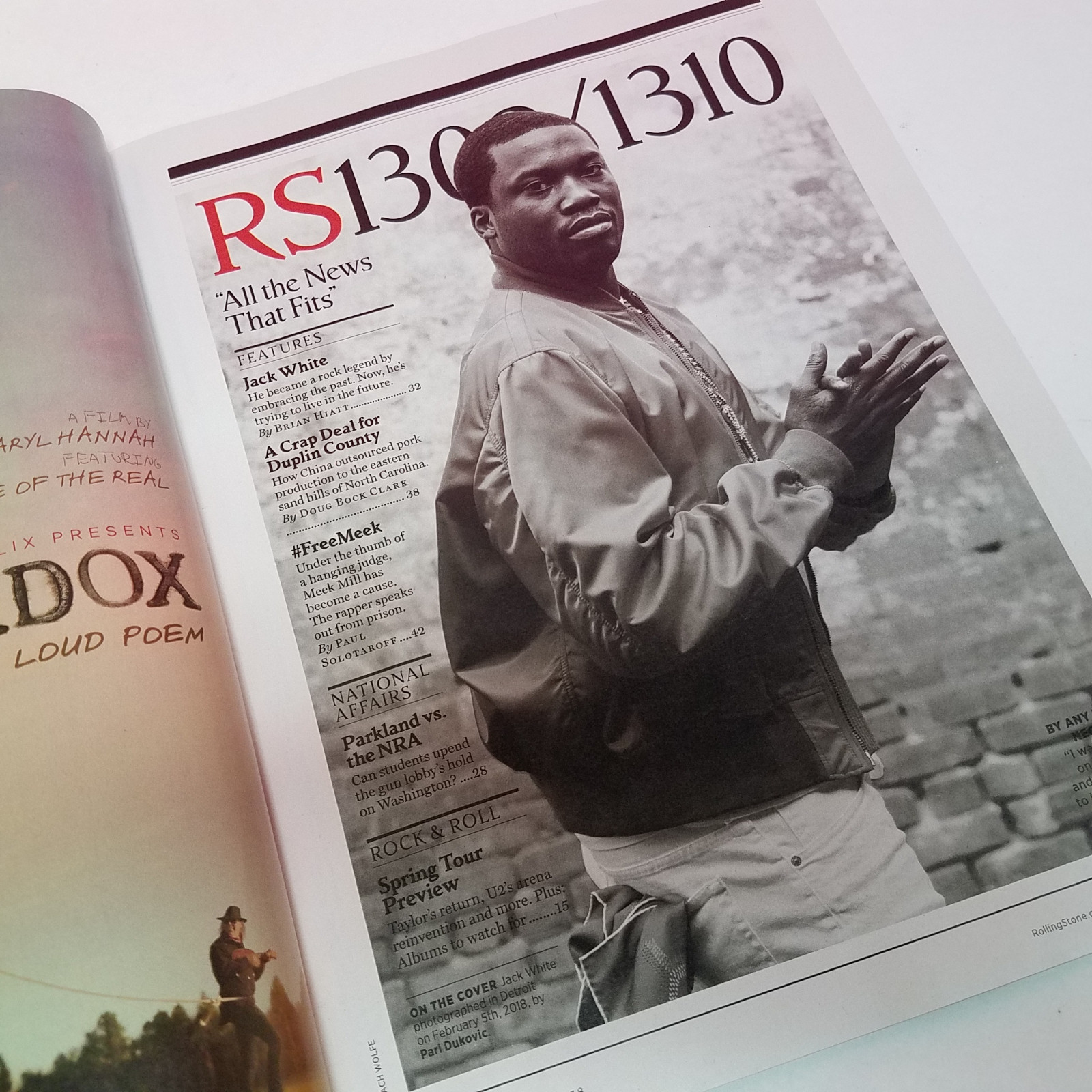 JACK WHITE’s NEW STRIPES 2018 Rolling Stone Magazine Meek Mill Issue 1309/1310