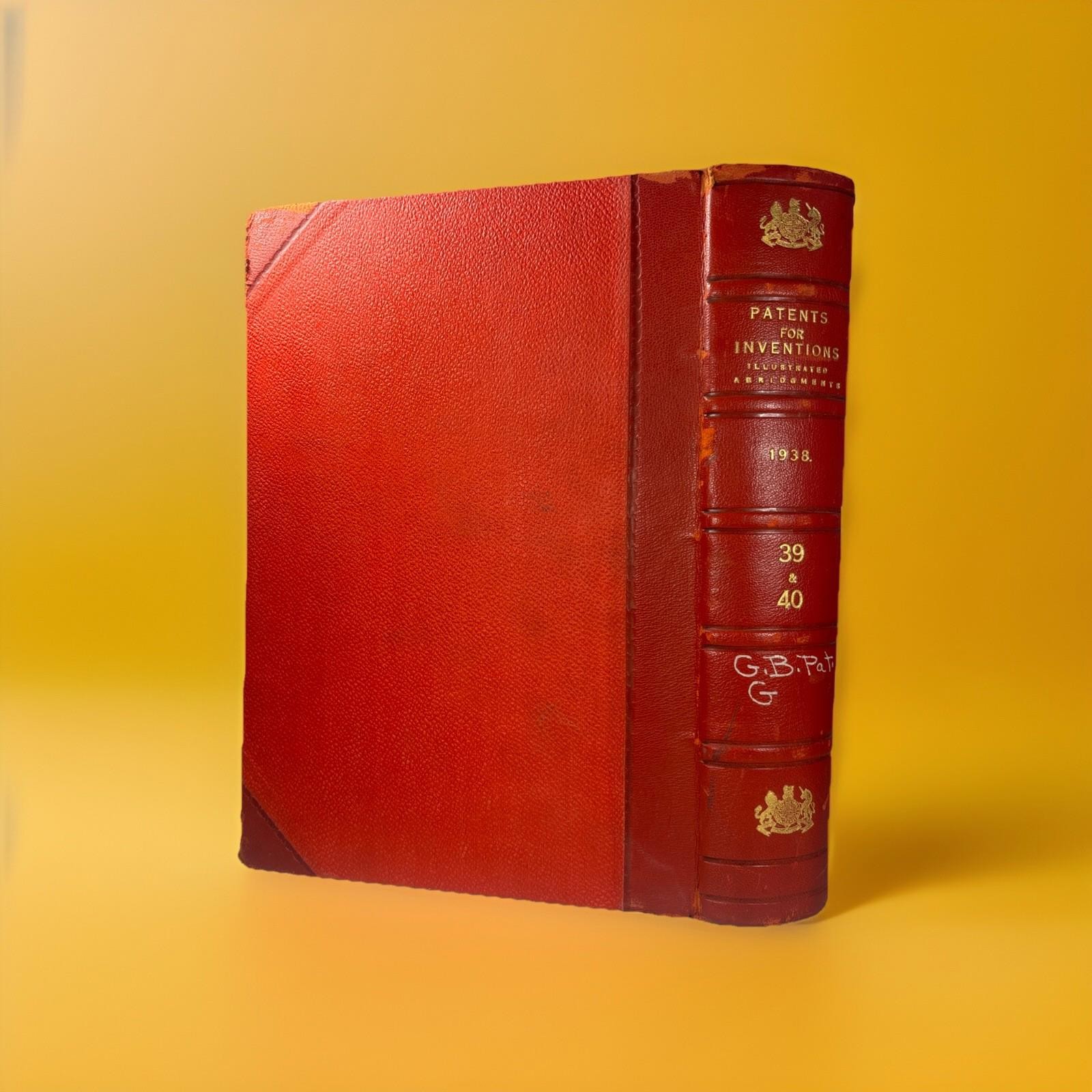 Patents for Inventions: Abridgments of Specifications 1939 Rare Vintag