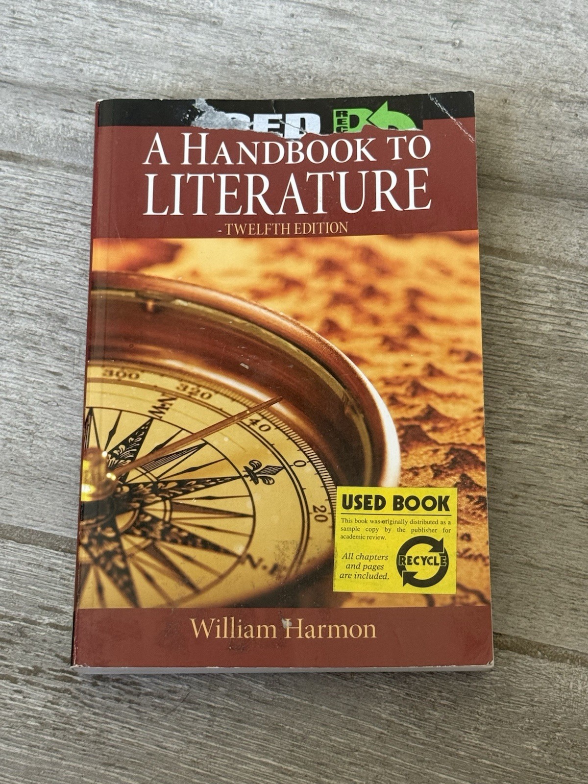 🍏 A Handbook to Literature 12th Edition – Paperback By Harmon, William – GOOD