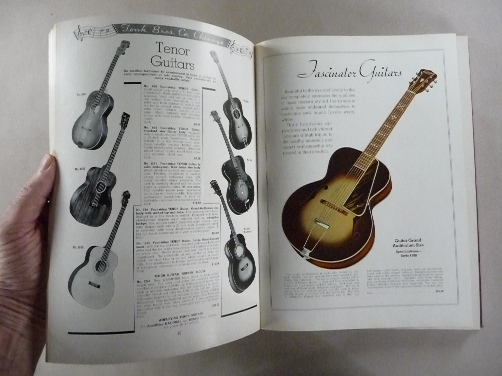 Tonk Bros. Musical Instruments CATALOG – 1935 ~~ 296 pages; hardcover