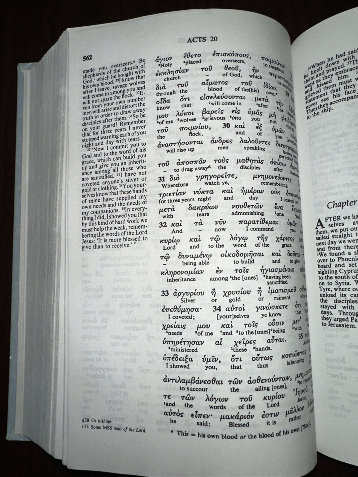 Interlinear NRSV-NIV Parallel New Testament in Greek and English, The