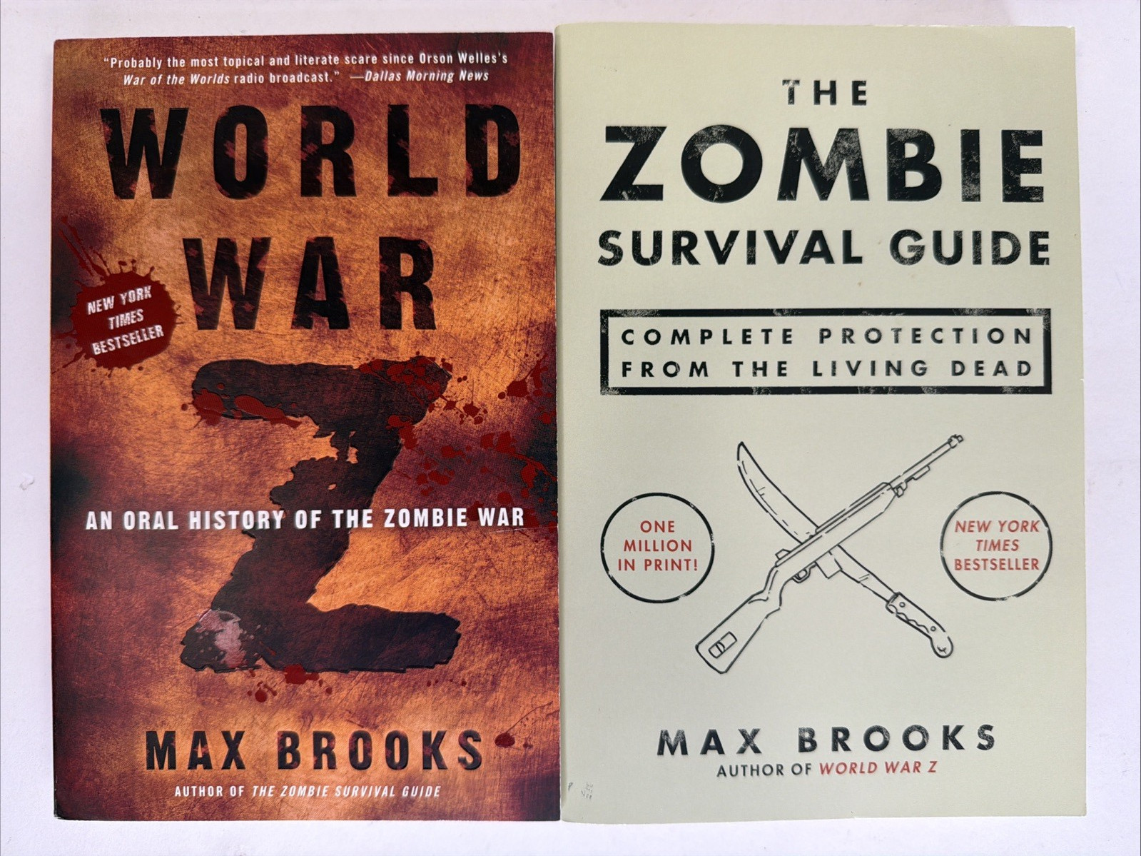 World War Z and The Zombie Survival Guide by Max Brooks 2 Paperback Set 2013