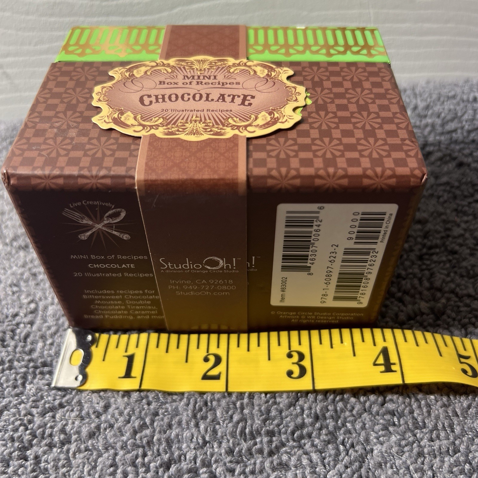 Studio Oh! Mini Box of Recipes CHOCOLATE – 20 Illustrated Cards Gift