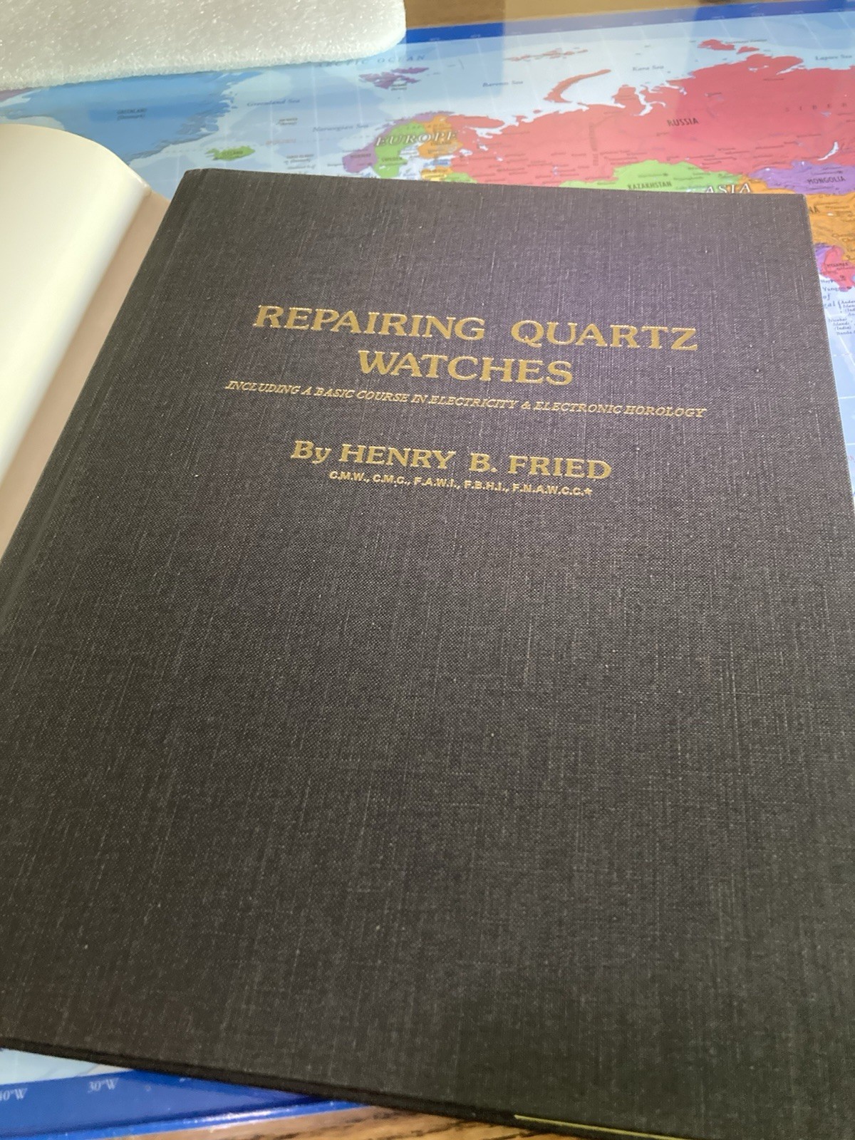 Henry B. Fried Cir. 1983 Hard Bound Book with D.J. “Repairing Quartz Watches”