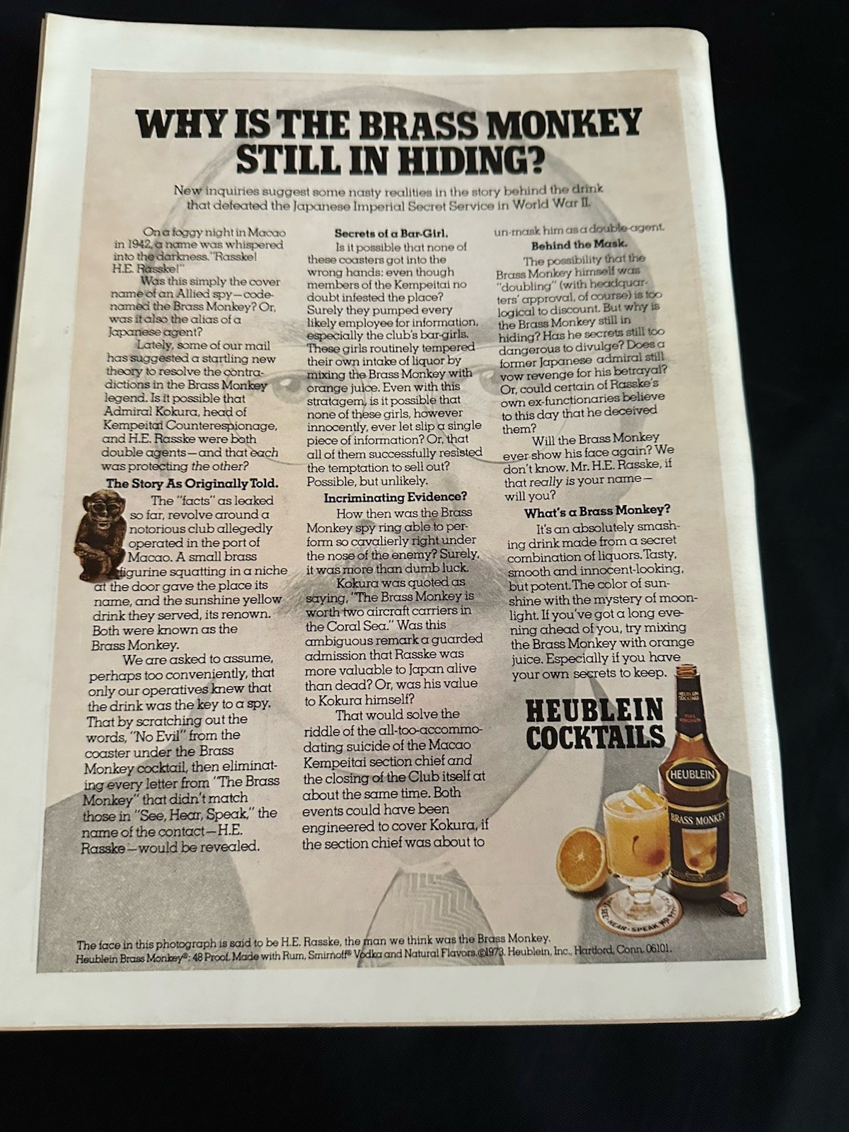 Playboy magazine, Dec 1973, Vegas “Pop Up Ad” In Perfect Condition. Art Of Pinup