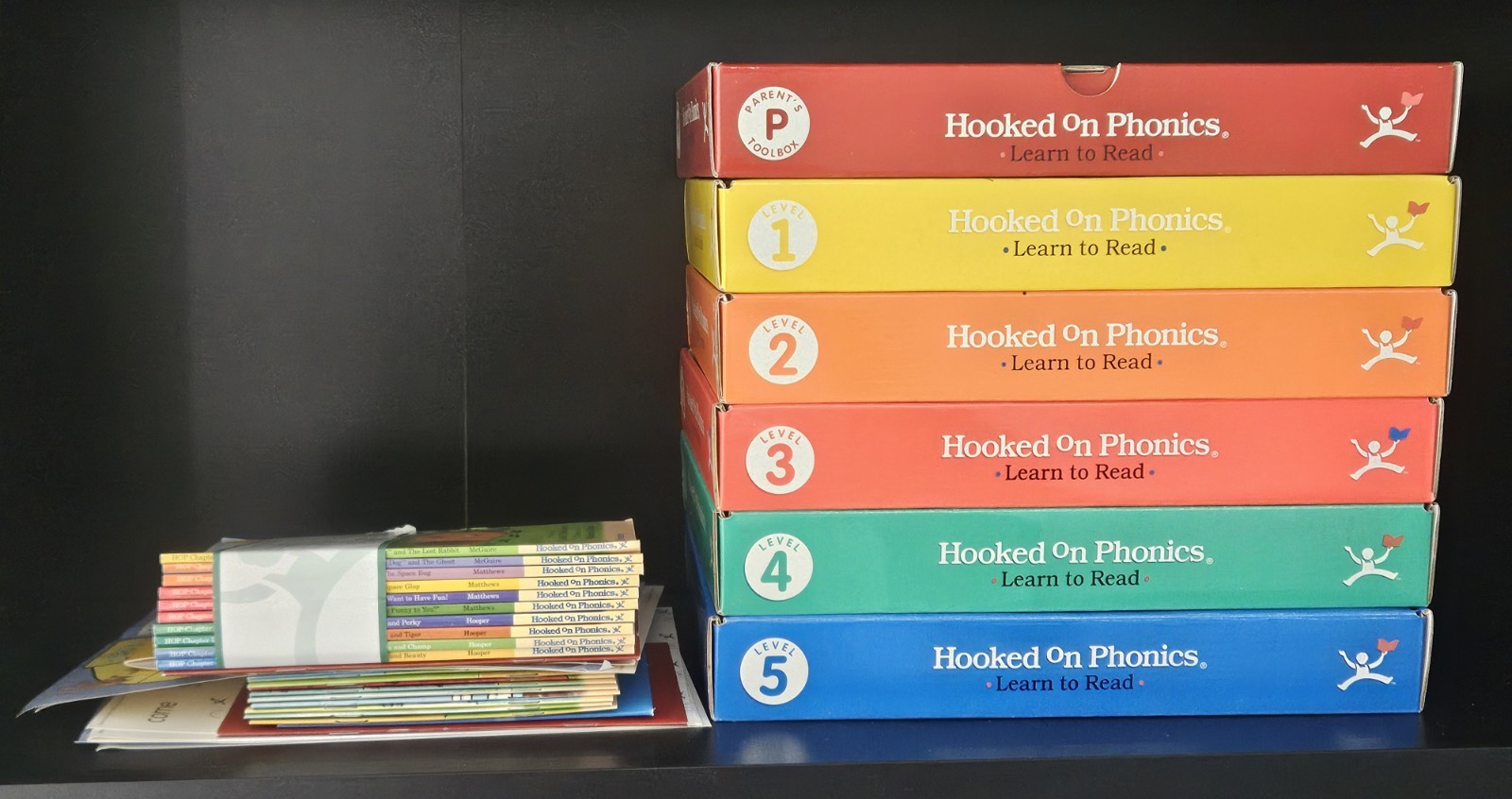 Hooked on Phonics Learn To Read Books Set Levels 1 – 5 Parent Kit Homeschool