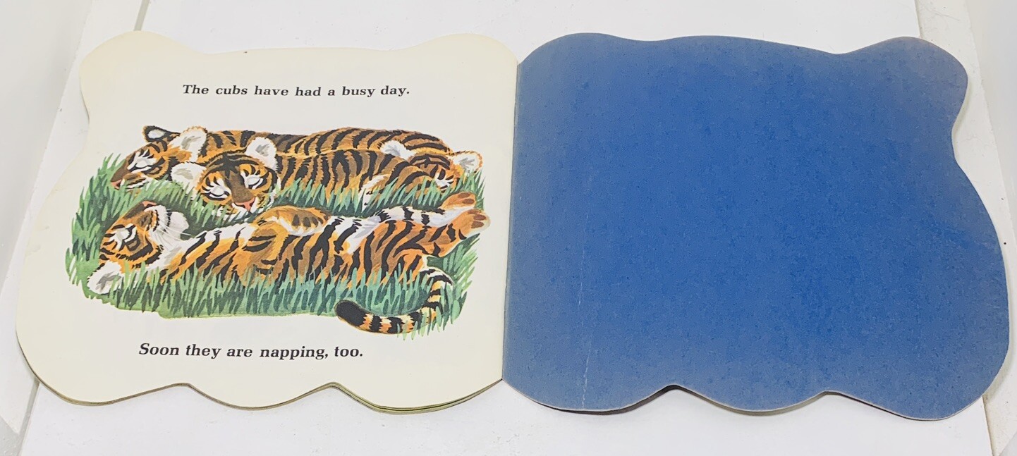 TURTLE & TIGER Shape Children’s Books Golden Press New York 1965 LOT of 2