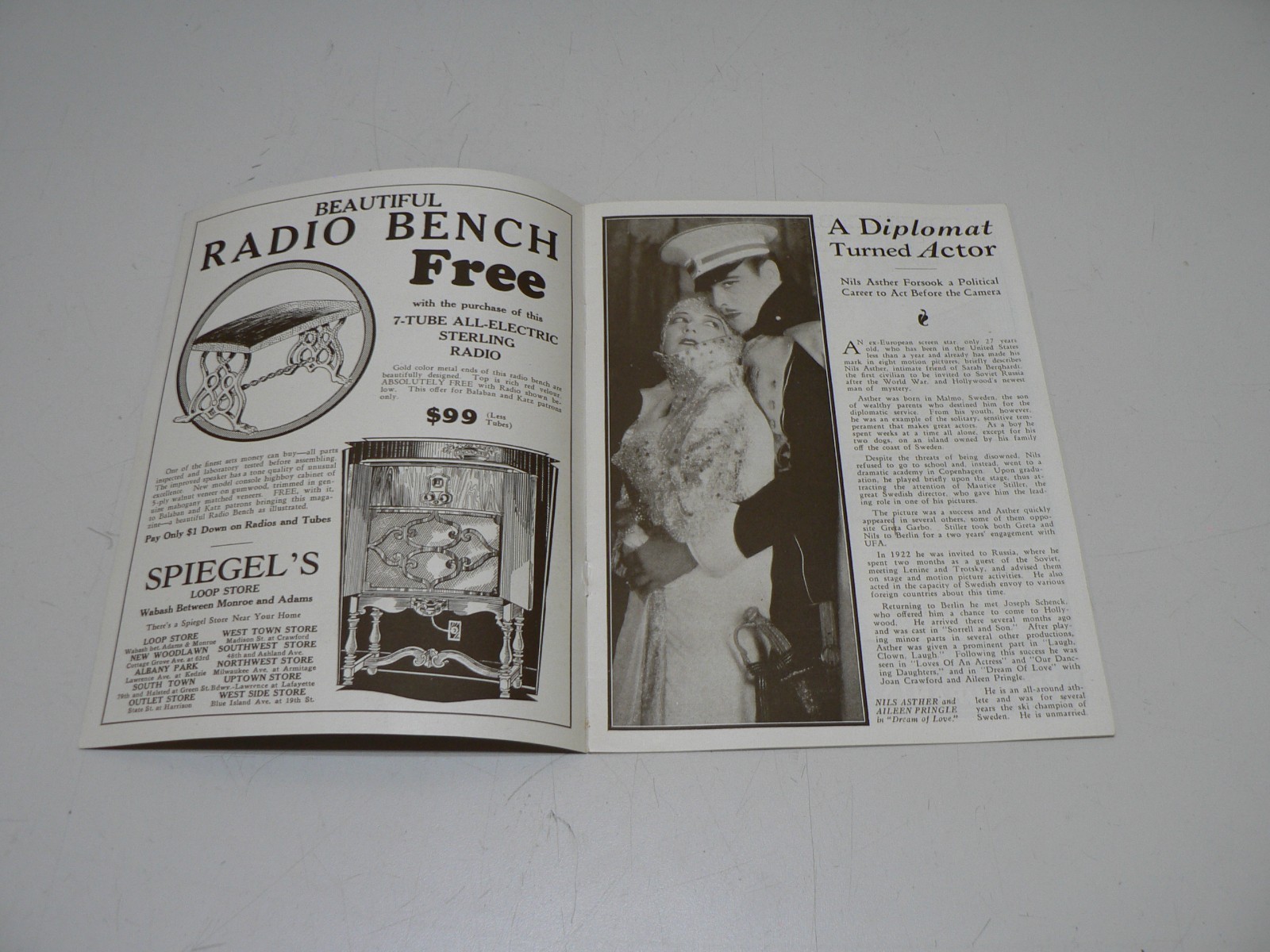 Vintage 1920’s Balaban & Katz Magazine Thomas Meighan Front Cover