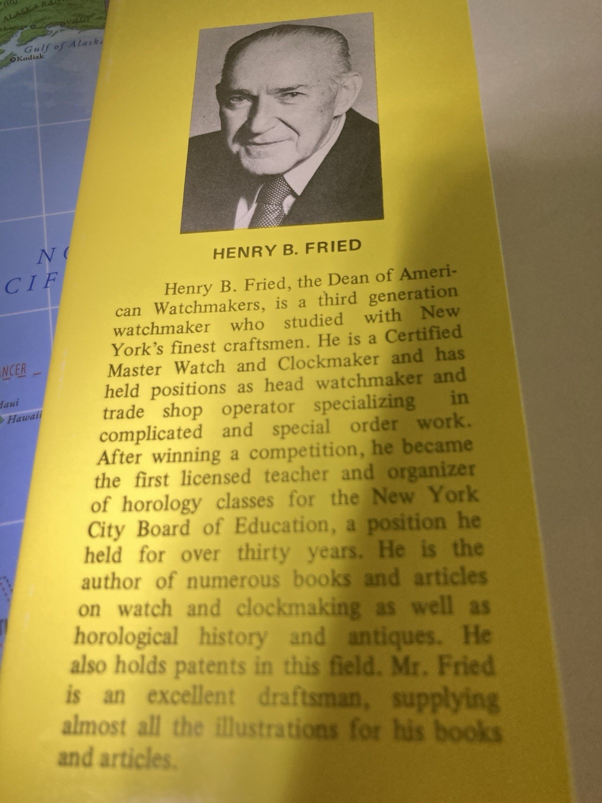Henry B. Fried Cir. 1983 Hard Bound Book with D.J. “Repairing Quartz Watches”