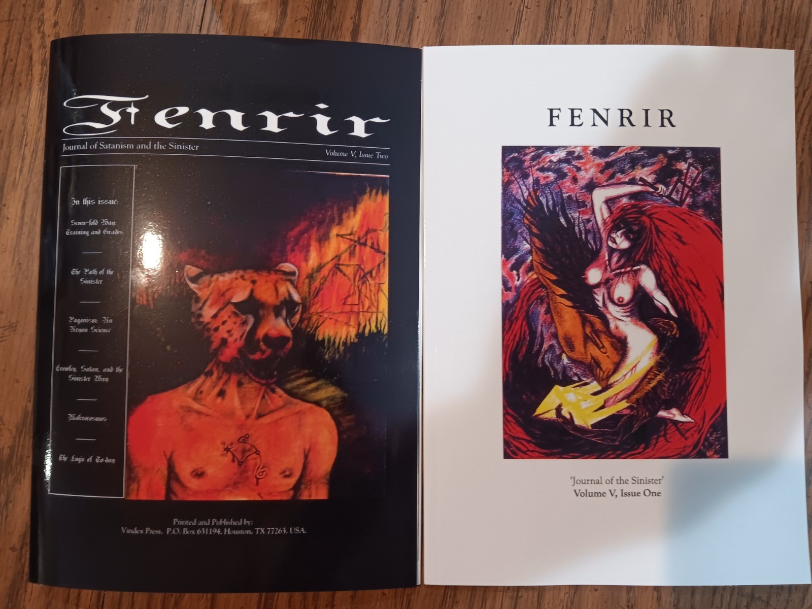 fenrir vol v no 1 & 2 order of nine angles Christos Beest Vilinius Thornian o9a