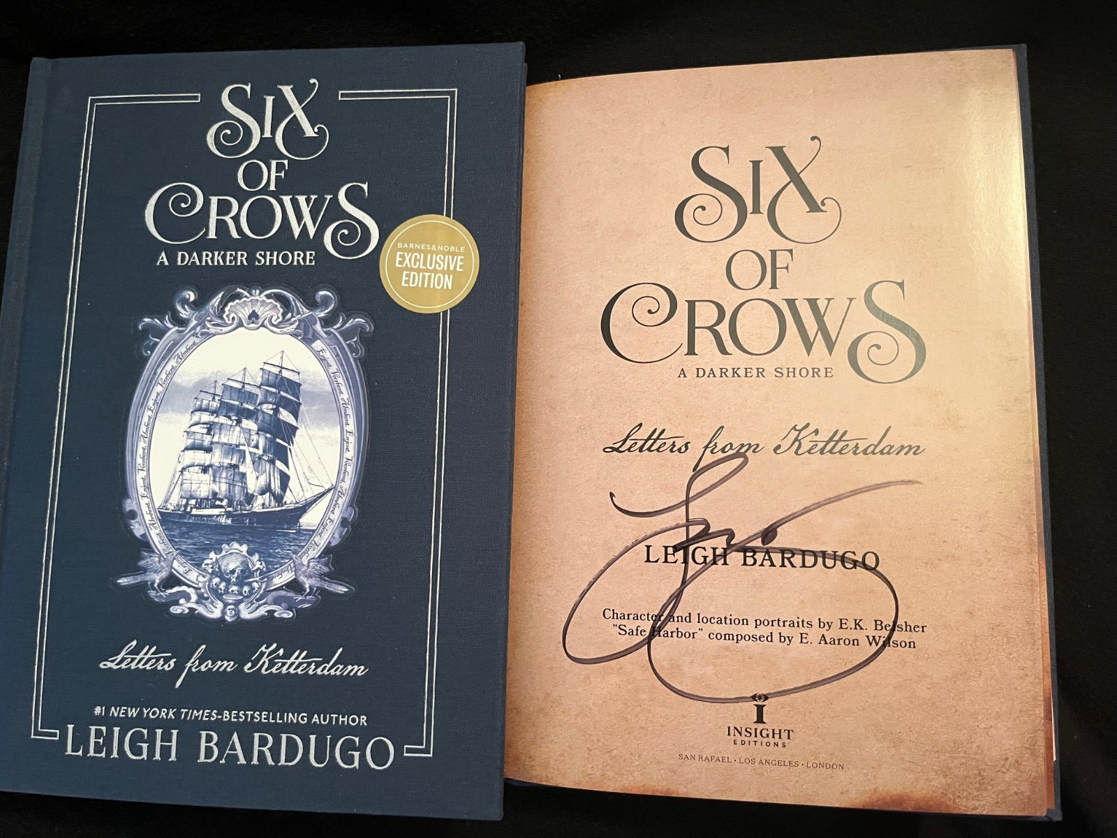 Leigh Bardugo signed Six of Crows A Darker Shore 1st print HC book B&N Exclusive