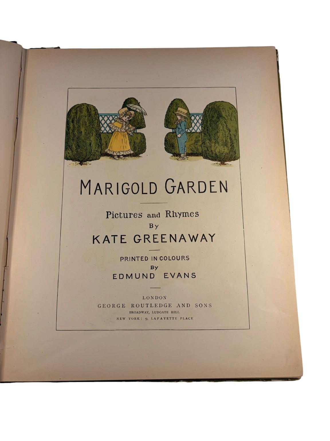 Marigold Garden Kate Greenaway 1886 Early Printing Illustrated Rhymes Routledge