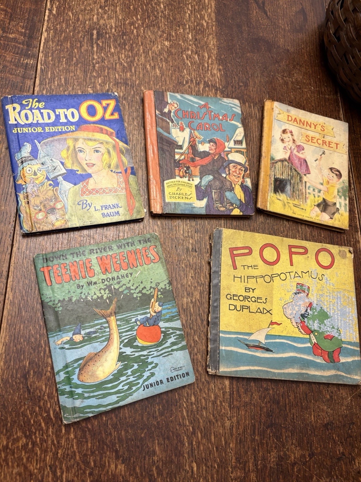 5 Early Children’s Books – Road To OZ, A Christmas Carol, Teenie Weenies, + 2
