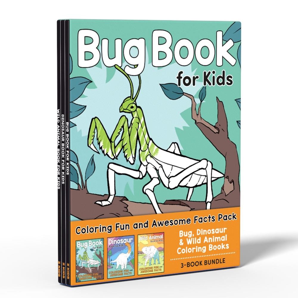 Coloring Book Box Set: 3 Books for Coloring Fun and Awesome Facts about Dinosaur