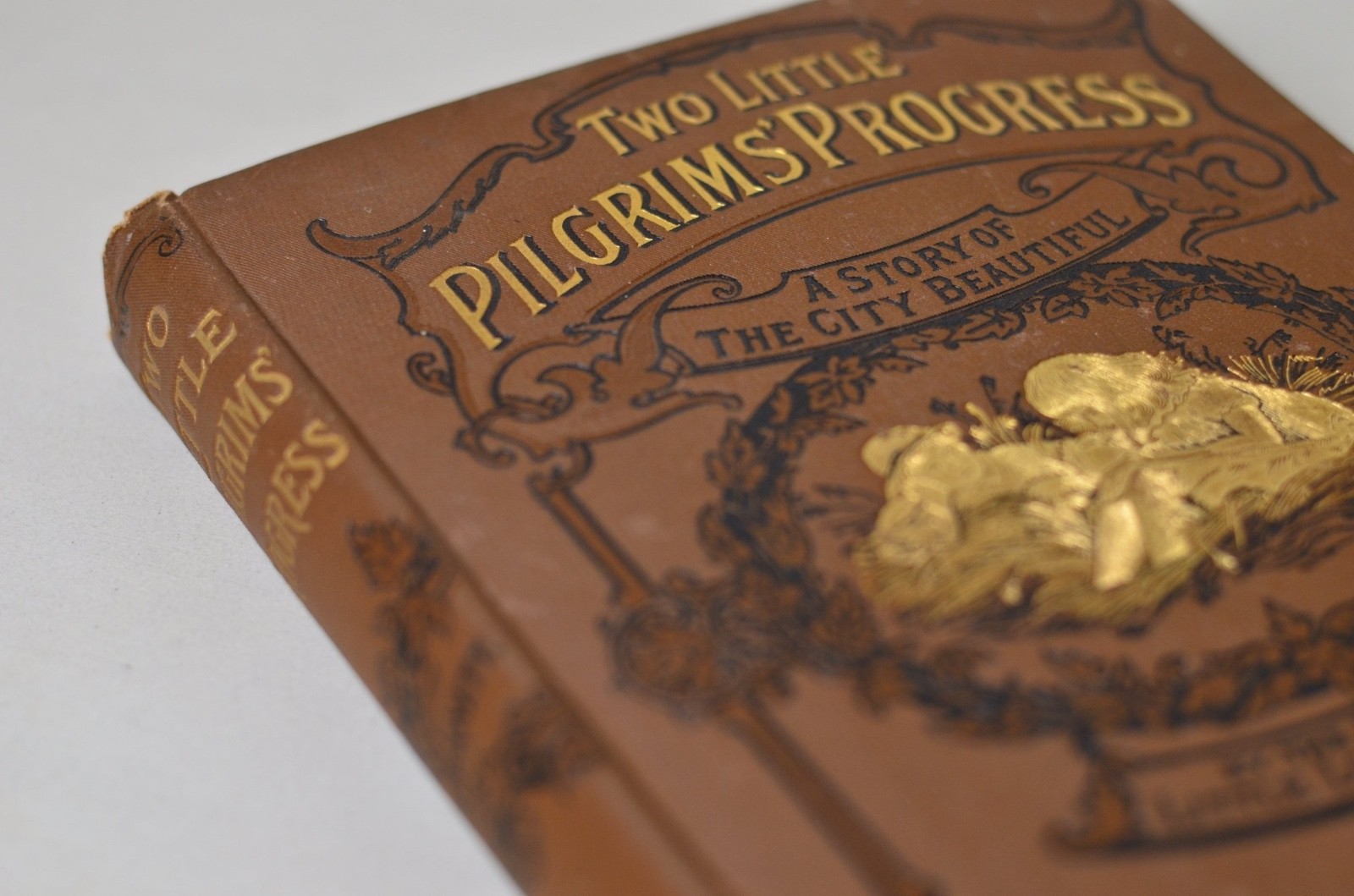 Antique Victorian Binding Two Little Pilgrim’s Progress Frances Hodgson Burnett