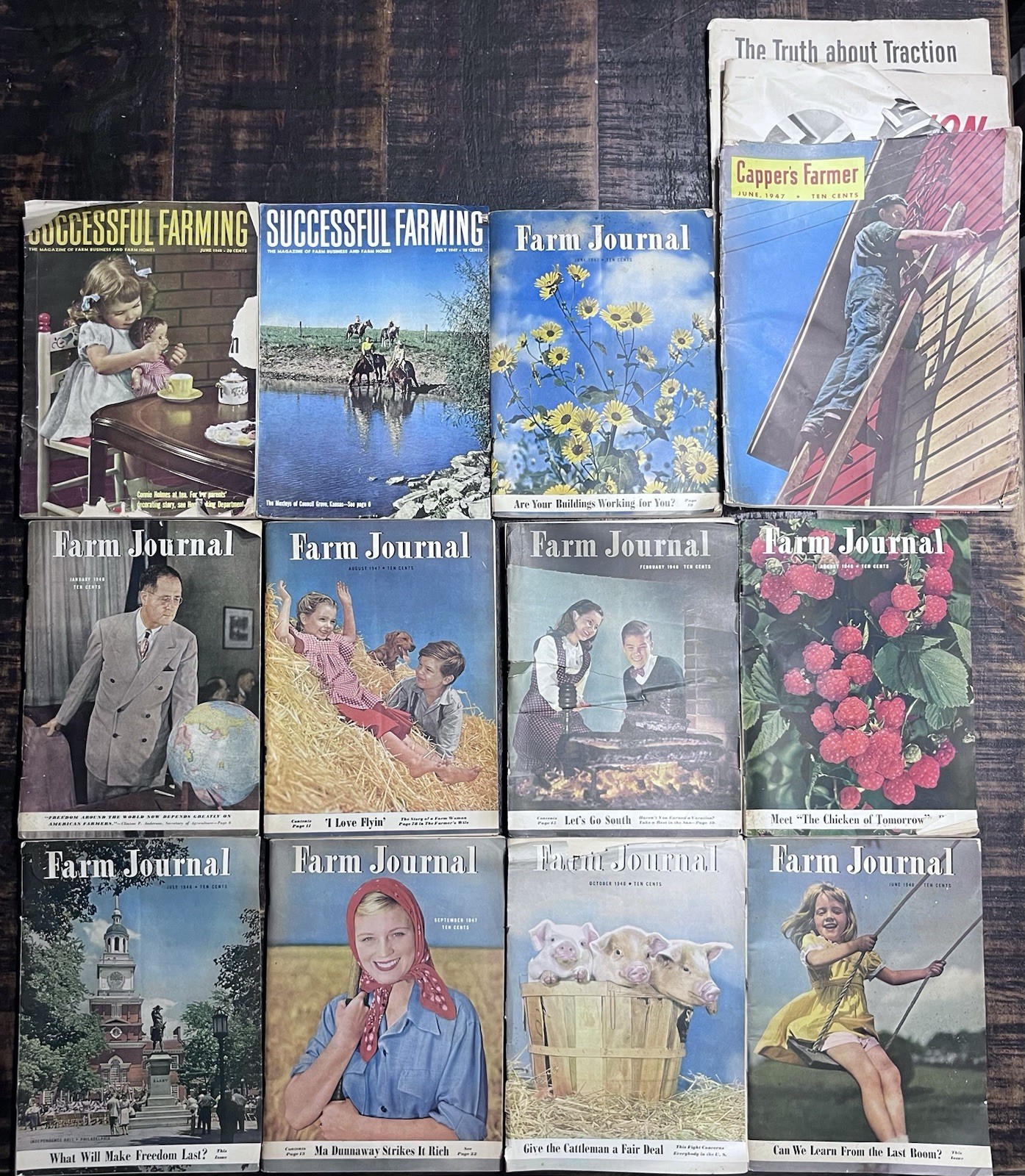 1940’s Vintage Farm Journal Magazines & Cappers Farmer Lot Of 14