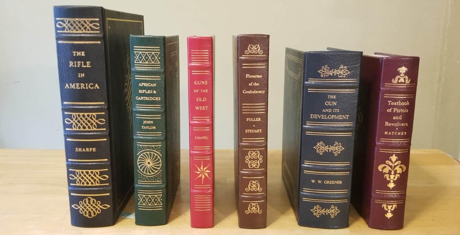 Firearms Classic Library Collection-Lot Of 6 Leather-bound Books