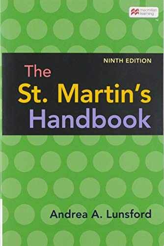 The St. Martin’s Handbook (Paper – Paperback, by Lunsford Andrea – Acceptable n