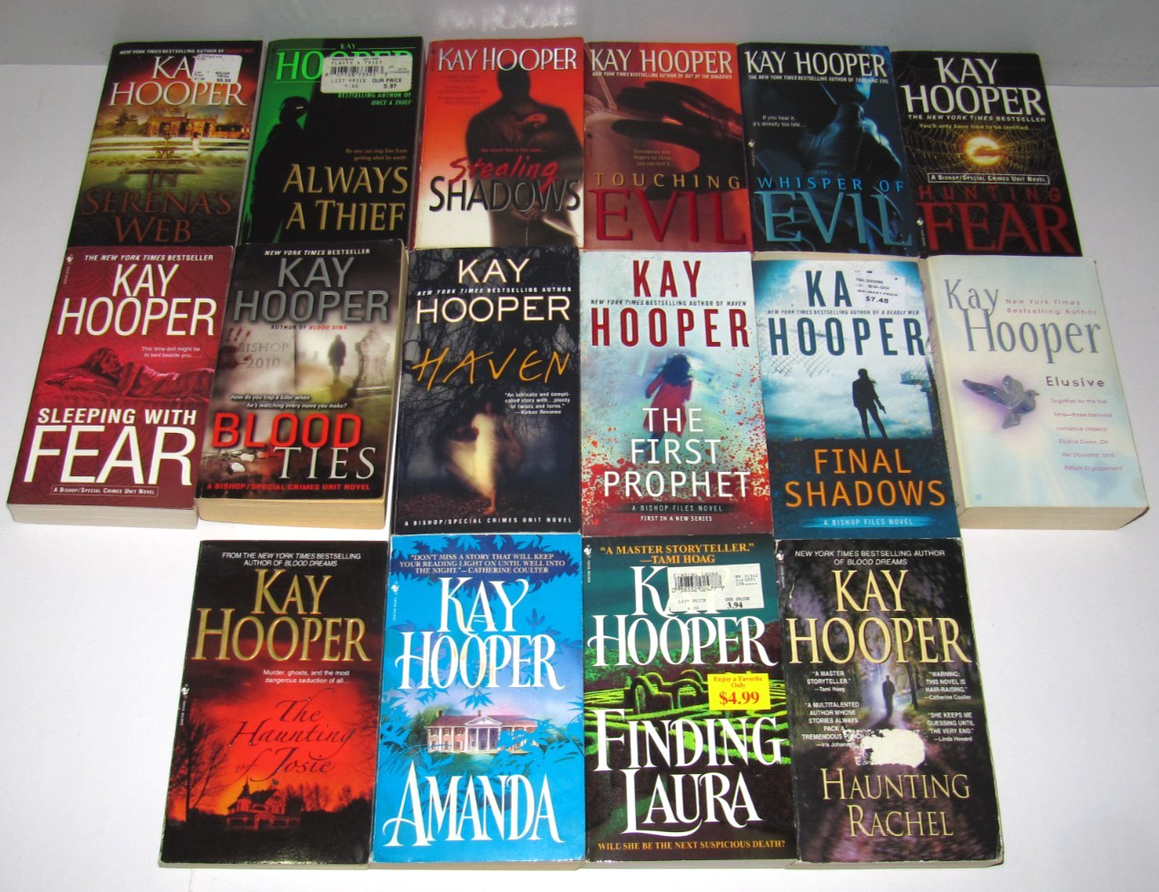 Lot of 16 paperback books by Kay Hooper – Bishop Special Crimes Unit & more