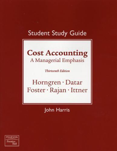 Student Practice and Solutions Guide by Charles T. Horngren (2008, Trade …