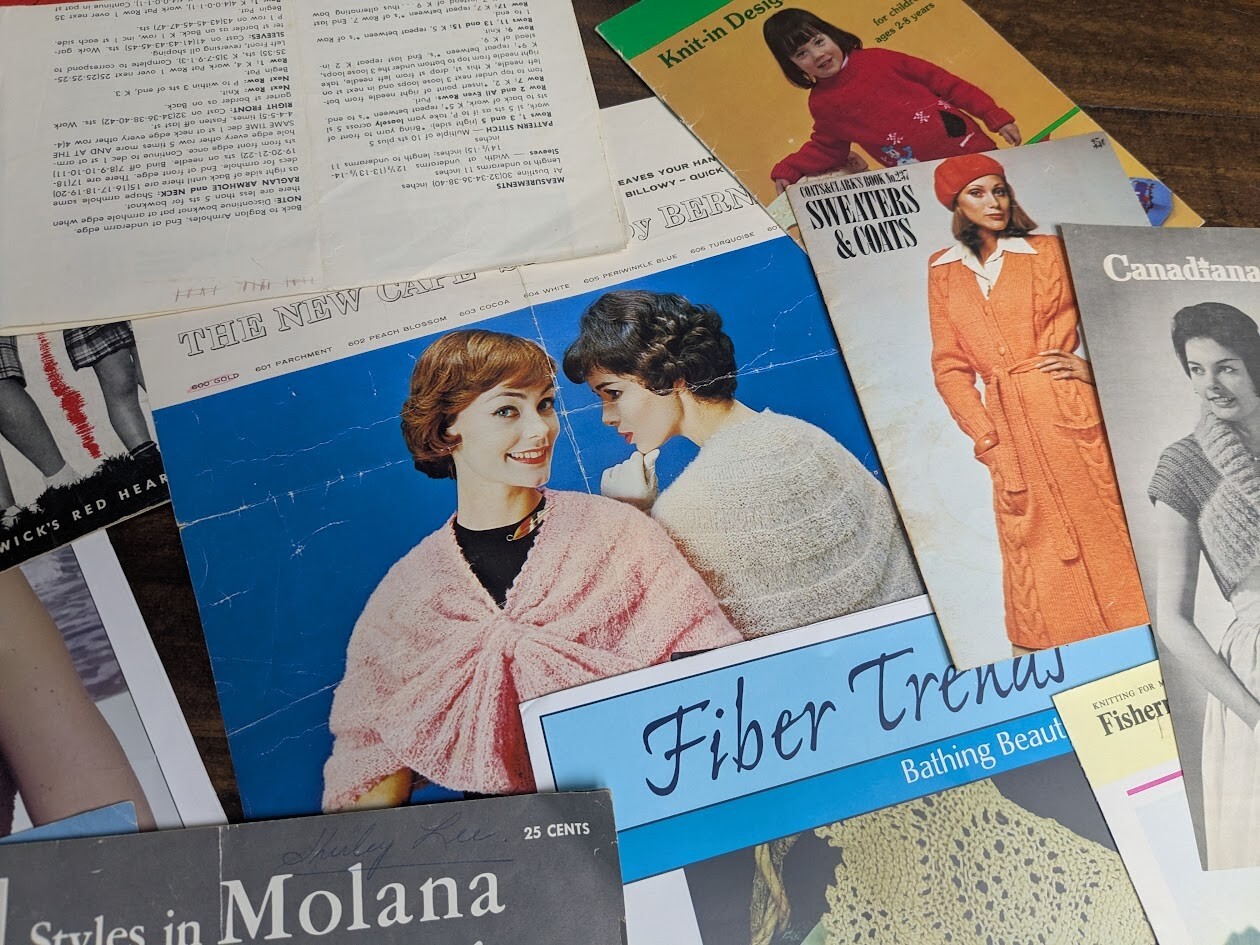 Vintage Knitting Pattern Leaflet Booklet Lot 1950s and More