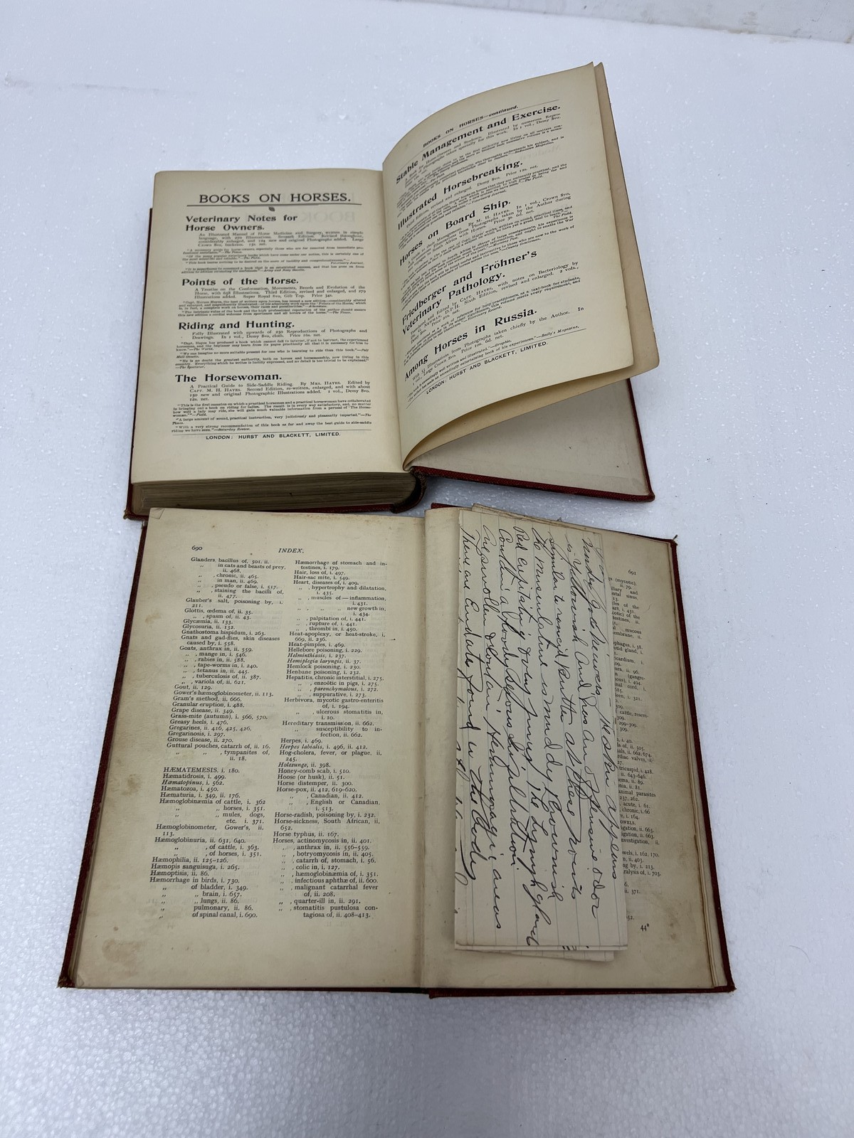 Friedberger & Frohner’s Veterinary Pathology 1909 2 Vol Set MH Hayes farm 6th Ed
