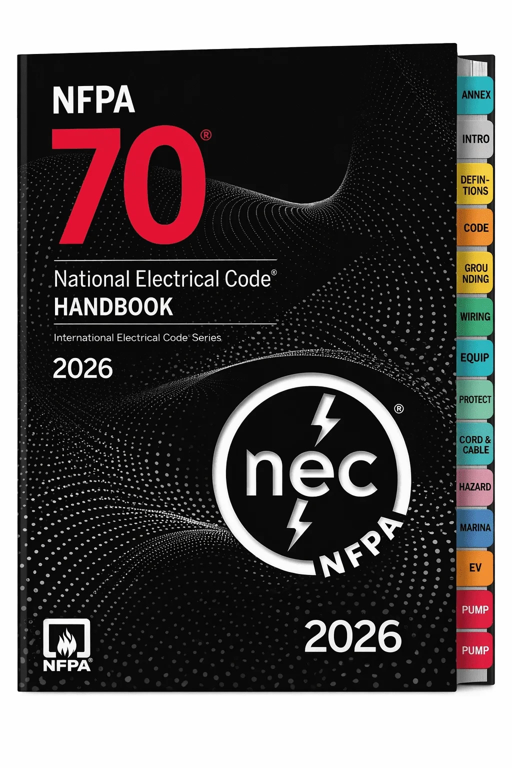 NFPA 70, National Electrical Code (NEC) Handbook 2026 Hardcover with Index Tab