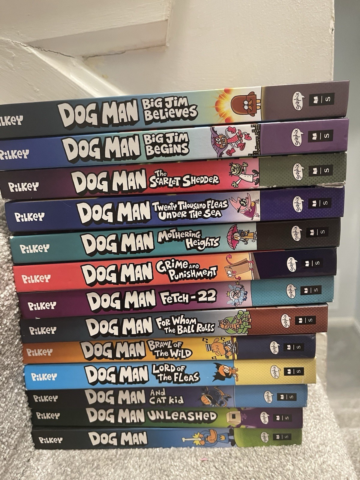 Dog Man 1 2 4 5 6 7 8 9 10 11 12 13 14 Dav Pilkey Hardcover Book Lot